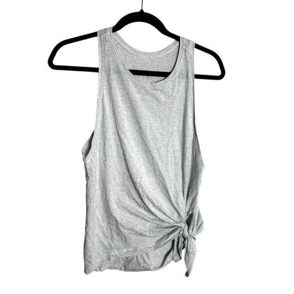 Lululemon Heathered Grey Side Tie Tank Top Size Small - Picture 1 of 4